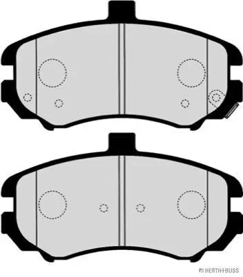 Bremsbelagsatz, Scheibenbremse Vorderachse HERTH+BUSS JAKOPARTS J3600509 Bild Bremsbelagsatz, Scheibenbremse Vorderachse HERTH+BUSS JAKOPARTS J3600509