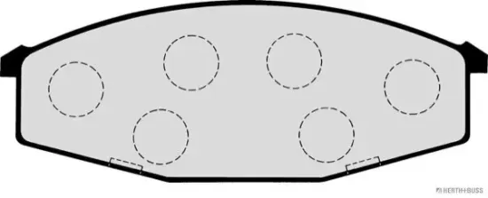 Bremsbelagsatz, Scheibenbremse Vorderachse HERTH+BUSS JAKOPARTS J3601034 Bild Bremsbelagsatz, Scheibenbremse Vorderachse HERTH+BUSS JAKOPARTS J3601034