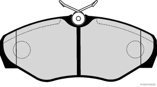 Bremsbelagsatz, Scheibenbremse Vorderachse HERTH+BUSS JAKOPARTS J3601080 Bild Bremsbelagsatz, Scheibenbremse Vorderachse HERTH+BUSS JAKOPARTS J3601080