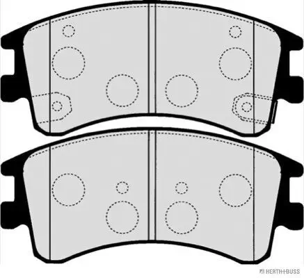 Bremsbelagsatz, Scheibenbremse Vorderachse HERTH+BUSS JAKOPARTS J3603056 Bild Bremsbelagsatz, Scheibenbremse Vorderachse HERTH+BUSS JAKOPARTS J3603056