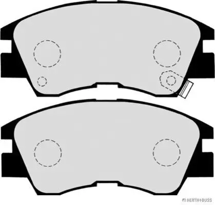 Bremsbelagsatz, Scheibenbremse Vorderachse HERTH+BUSS JAKOPARTS J3605027 Bild Bremsbelagsatz, Scheibenbremse Vorderachse HERTH+BUSS JAKOPARTS J3605027