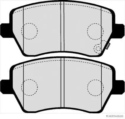 Bremsbelagsatz, Scheibenbremse Vorderachse HERTH+BUSS JAKOPARTS J3608025 Bild Bremsbelagsatz, Scheibenbremse Vorderachse HERTH+BUSS JAKOPARTS J3608025