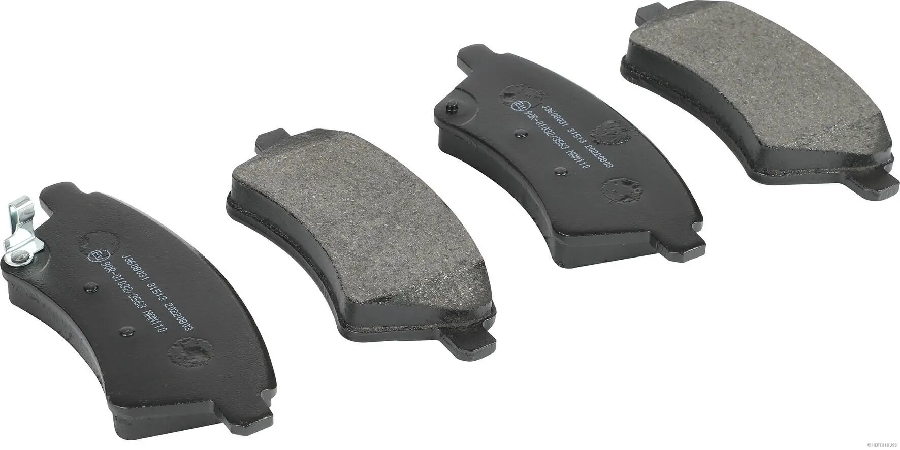 Bremsbelagsatz, Scheibenbremse Vorderachse HERTH+BUSS JAKOPARTS J3608031