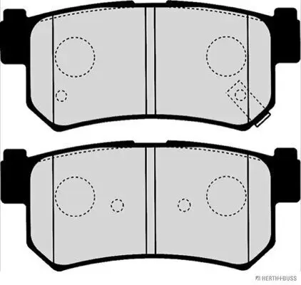 Bremsbelagsatz, Scheibenbremse Hinterachse HERTH+BUSS JAKOPARTS J3610404 Bild Bremsbelagsatz, Scheibenbremse Hinterachse HERTH+BUSS JAKOPARTS J3610404