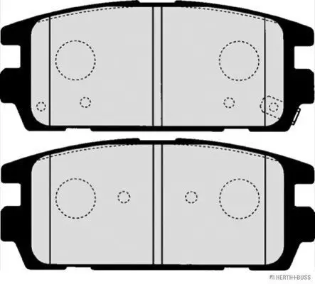 Bremsbelagsatz, Scheibenbremse Hinterachse HERTH+BUSS JAKOPARTS J3610511 Bild Bremsbelagsatz, Scheibenbremse Hinterachse HERTH+BUSS JAKOPARTS J3610511