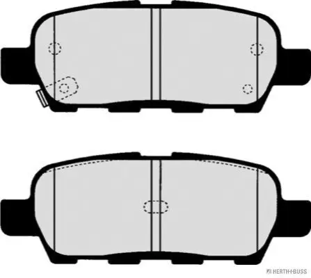 Bremsbelagsatz, Scheibenbremse Hinterachse HERTH+BUSS JAKOPARTS J3611044 Bild Bremsbelagsatz, Scheibenbremse Hinterachse HERTH+BUSS JAKOPARTS J3611044