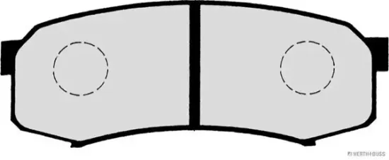 Bremsbelagsatz, Scheibenbremse Hinterachse HERTH+BUSS JAKOPARTS J3612010 Bild Bremsbelagsatz, Scheibenbremse Hinterachse HERTH+BUSS JAKOPARTS J3612010