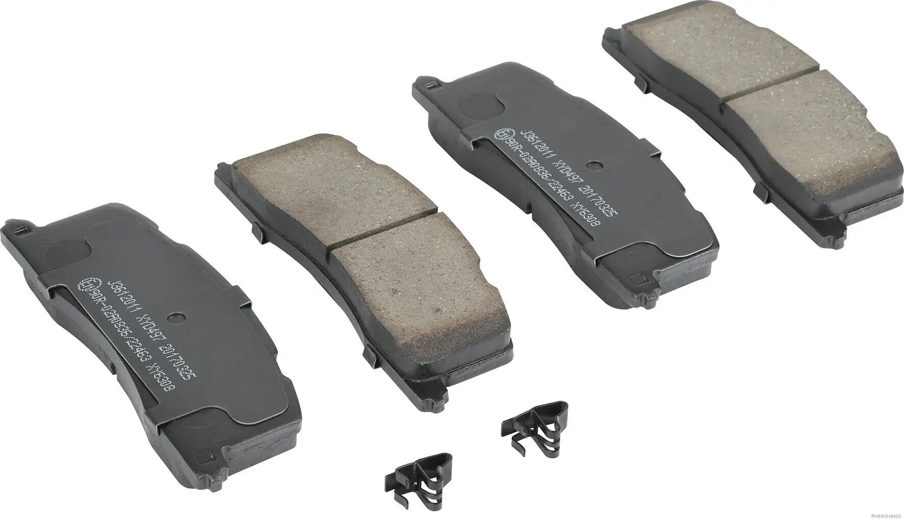 Bremsbelagsatz, Scheibenbremse Hinterachse HERTH+BUSS JAKOPARTS J3612011