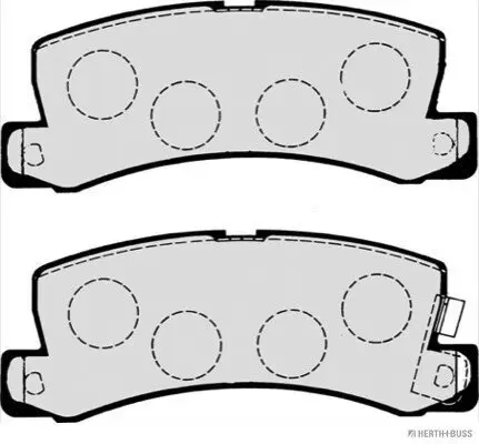 Bremsbelagsatz, Scheibenbremse Hinterachse HERTH+BUSS JAKOPARTS J3612013 Bild Bremsbelagsatz, Scheibenbremse Hinterachse HERTH+BUSS JAKOPARTS J3612013