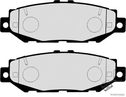 Bremsbelagsatz, Scheibenbremse Hinterachse HERTH+BUSS JAKOPARTS J3612016 Bild Bremsbelagsatz, Scheibenbremse Hinterachse HERTH+BUSS JAKOPARTS J3612016