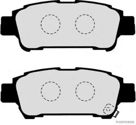 Bremsbelagsatz, Scheibenbremse Hinterachse HERTH+BUSS JAKOPARTS J3612019 Bild Bremsbelagsatz, Scheibenbremse Hinterachse HERTH+BUSS JAKOPARTS J3612019