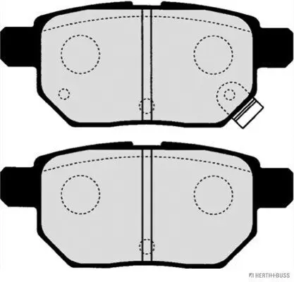 Bremsbelagsatz, Scheibenbremse Hinterachse HERTH+BUSS JAKOPARTS J3612033 Bild Bremsbelagsatz, Scheibenbremse Hinterachse HERTH+BUSS JAKOPARTS J3612033