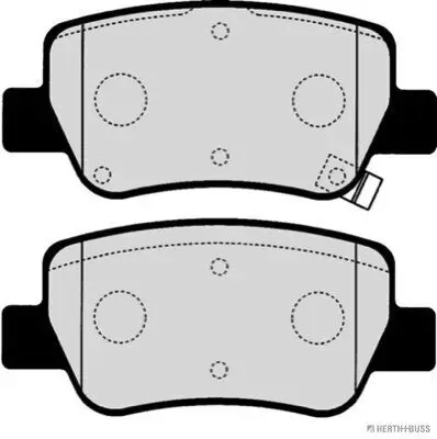 Bremsbelagsatz, Scheibenbremse Hinterachse HERTH+BUSS JAKOPARTS J3612040 Bild Bremsbelagsatz, Scheibenbremse Hinterachse HERTH+BUSS JAKOPARTS J3612040