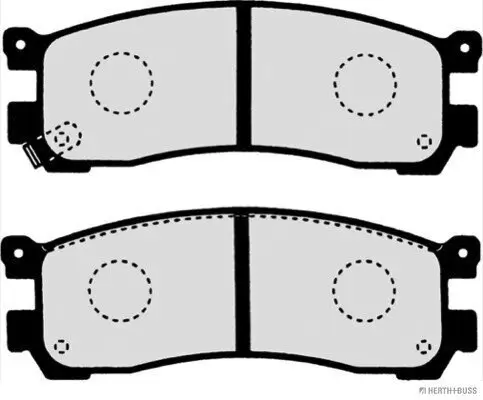 Bremsbelagsatz, Scheibenbremse Hinterachse HERTH+BUSS JAKOPARTS J3613013 Bild Bremsbelagsatz, Scheibenbremse Hinterachse HERTH+BUSS JAKOPARTS J3613013