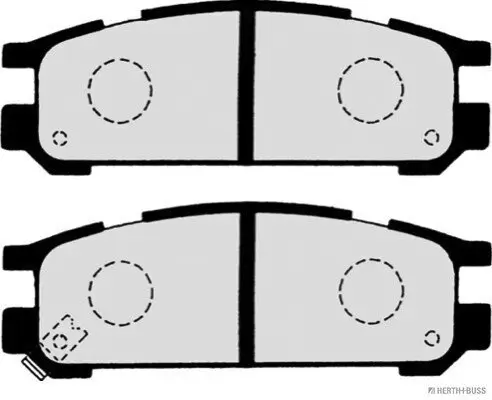 Bremsbelagsatz, Scheibenbremse Hinterachse HERTH+BUSS JAKOPARTS J3617001 Bild Bremsbelagsatz, Scheibenbremse Hinterachse HERTH+BUSS JAKOPARTS J3617001