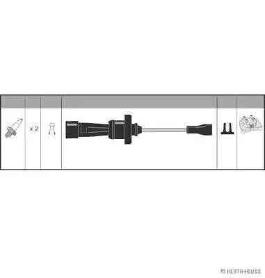 Zündleitungssatz HERTH+BUSS JAKOPARTS J5380310 Bild Zündleitungssatz HERTH+BUSS JAKOPARTS J5380310