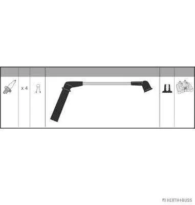 Zündleitungssatz HERTH+BUSS JAKOPARTS J5380502 Bild Zündleitungssatz HERTH+BUSS JAKOPARTS J5380502