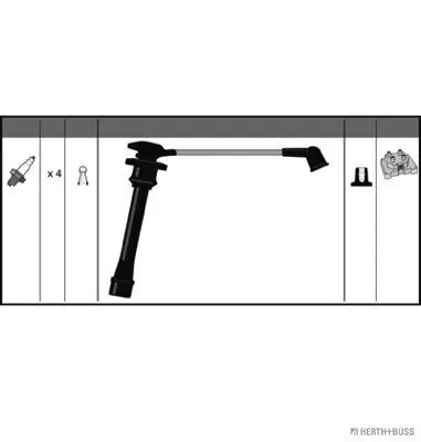 Zündleitungssatz HERTH+BUSS JAKOPARTS J5380503 Bild Zündleitungssatz HERTH+BUSS JAKOPARTS J5380503