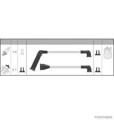 Zündleitungssatz HERTH+BUSS JAKOPARTS J5380507 Bild Zündleitungssatz HERTH+BUSS JAKOPARTS J5380507