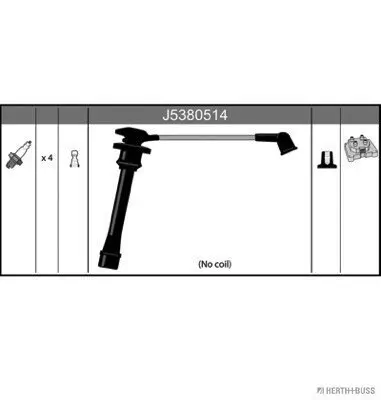 Zündleitungssatz HERTH+BUSS JAKOPARTS J5380514 Bild Zündleitungssatz HERTH+BUSS JAKOPARTS J5380514
