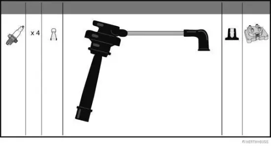 Zündleitungssatz HERTH+BUSS JAKOPARTS J5380700 Bild Zündleitungssatz HERTH+BUSS JAKOPARTS J5380700