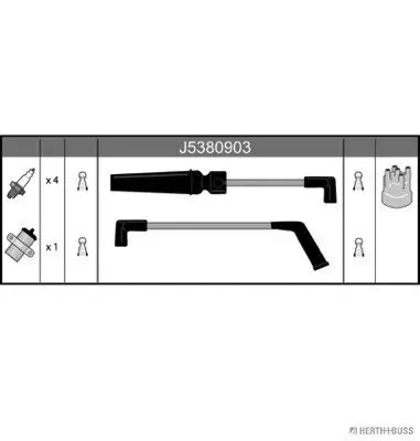 Zündleitungssatz HERTH+BUSS JAKOPARTS J5380903 Bild Zündleitungssatz HERTH+BUSS JAKOPARTS J5380903