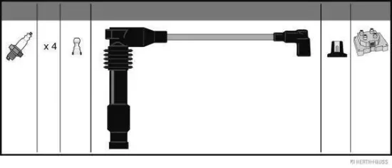 Zündleitungssatz HERTH+BUSS JAKOPARTS J5380905 Bild Zündleitungssatz HERTH+BUSS JAKOPARTS J5380905