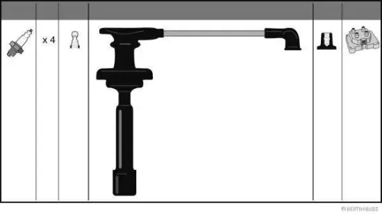 Zündleitungssatz HERTH+BUSS JAKOPARTS J5381006 Bild Zündleitungssatz HERTH+BUSS JAKOPARTS J5381006