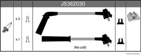 Zündleitungssatz HERTH+BUSS JAKOPARTS J5382030 Bild Zündleitungssatz HERTH+BUSS JAKOPARTS J5382030