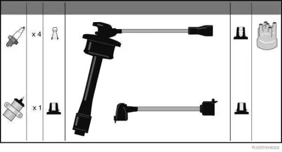 Zündleitungssatz HERTH+BUSS JAKOPARTS J5382084 Bild Zündleitungssatz HERTH+BUSS JAKOPARTS J5382084