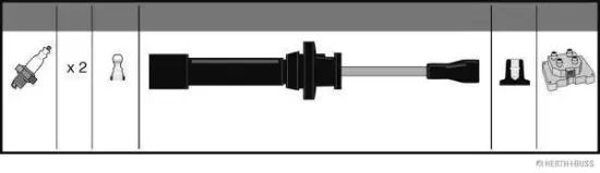 Zündleitungssatz HERTH+BUSS JAKOPARTS J5383024 Bild Zündleitungssatz HERTH+BUSS JAKOPARTS J5383024