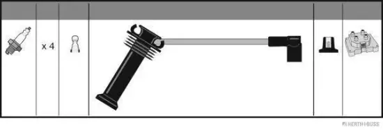 Zündleitungssatz HERTH+BUSS JAKOPARTS J5383044 Bild Zündleitungssatz HERTH+BUSS JAKOPARTS J5383044