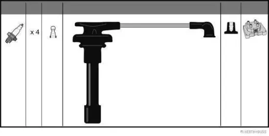 Zündleitungssatz HERTH+BUSS JAKOPARTS J5384006 Bild Zündleitungssatz HERTH+BUSS JAKOPARTS J5384006