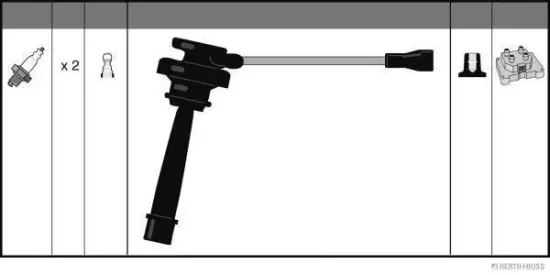 Zündleitungssatz HERTH+BUSS JAKOPARTS J5385003 Bild Zündleitungssatz HERTH+BUSS JAKOPARTS J5385003