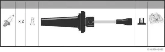 Zündleitungssatz HERTH+BUSS JAKOPARTS J5385030 Bild Zündleitungssatz HERTH+BUSS JAKOPARTS J5385030