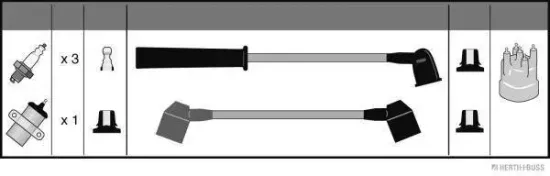 Zündleitungssatz HERTH+BUSS JAKOPARTS J5386005 Bild Zündleitungssatz HERTH+BUSS JAKOPARTS J5386005