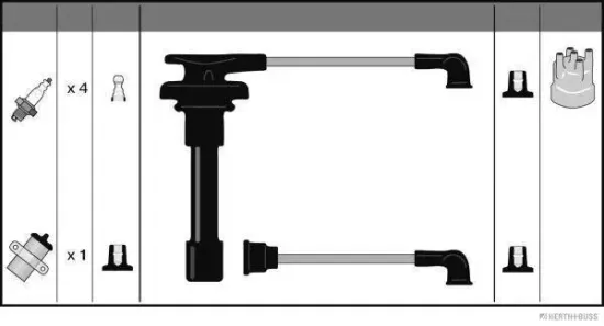 Zündleitungssatz HERTH+BUSS JAKOPARTS J5386007 Bild Zündleitungssatz HERTH+BUSS JAKOPARTS J5386007