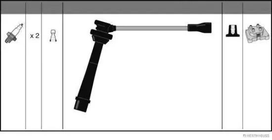 Zündleitungssatz HERTH+BUSS JAKOPARTS J5388011 Bild Zündleitungssatz HERTH+BUSS JAKOPARTS J5388011