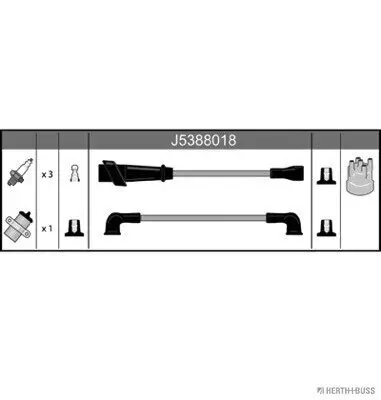 Zündleitungssatz HERTH+BUSS JAKOPARTS J5388018 Bild Zündleitungssatz HERTH+BUSS JAKOPARTS J5388018