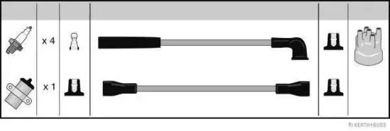 Zündleitungssatz HERTH+BUSS JAKOPARTS J5390002 Bild Zündleitungssatz HERTH+BUSS JAKOPARTS J5390002