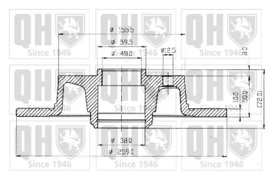 Bremsscheibe QUINTON HAZELL BDC3734 Bild Bremsscheibe QUINTON HAZELL BDC3734