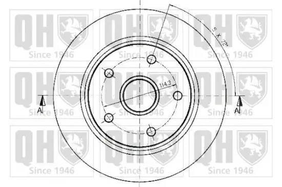 Bremsscheibe QUINTON HAZELL BDC3734 Bild Bremsscheibe QUINTON HAZELL BDC3734