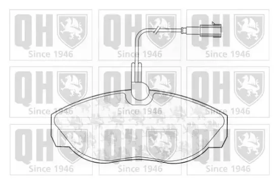 Bremsbelagsatz, Scheibenbremse Vorderachse QUINTON HAZELL BP1329 Bild Bremsbelagsatz, Scheibenbremse Vorderachse QUINTON HAZELL BP1329