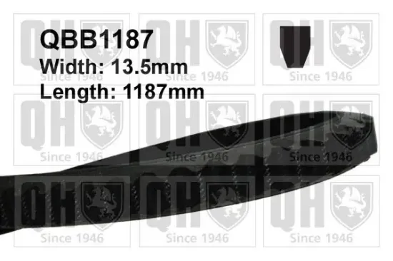 Keilriemen QUINTON HAZELL QBB1187 Bild Keilriemen QUINTON HAZELL QBB1187