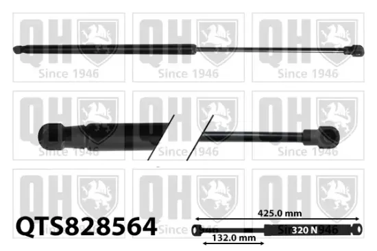 Gasfeder, Koffer-/Laderaum QUINTON HAZELL QTS828564 Bild Gasfeder, Koffer-/Laderaum QUINTON HAZELL QTS828564