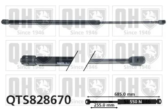 Gasfeder, Koffer-/Laderaum QUINTON HAZELL QTS828670 Bild Gasfeder, Koffer-/Laderaum QUINTON HAZELL QTS828670