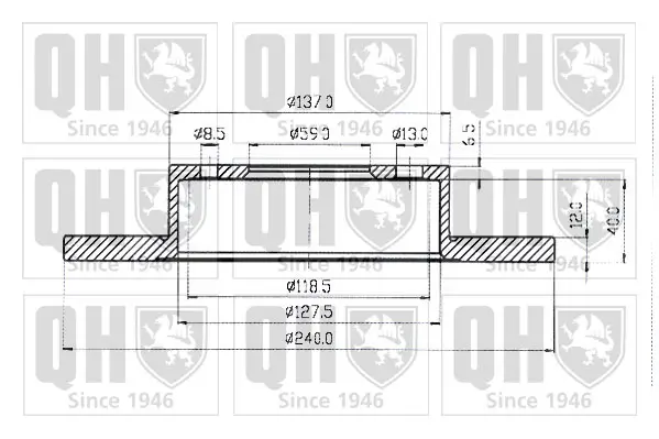 Bremsscheibe Vorderachse QUINTON HAZELL BDC3436