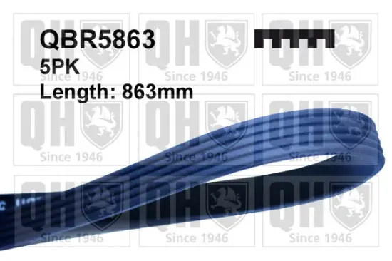 Keilrippenriemen QUINTON HAZELL QBR5863 Bild Keilrippenriemen QUINTON HAZELL QBR5863