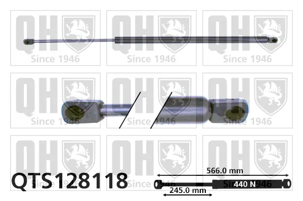 Gasfeder, Koffer-/Laderaum QUINTON HAZELL QTS128118