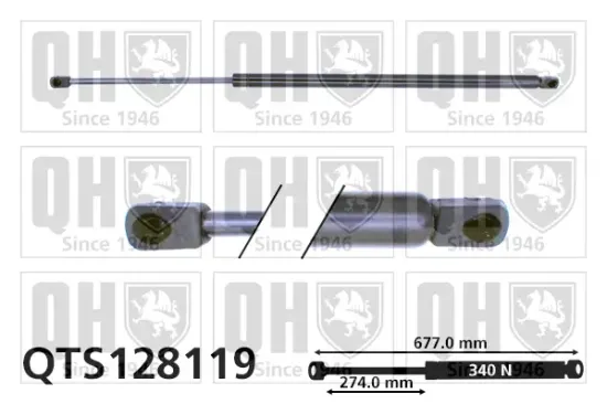 Gasfeder, Koffer-/Laderaum QUINTON HAZELL QTS128119 Bild Gasfeder, Koffer-/Laderaum QUINTON HAZELL QTS128119